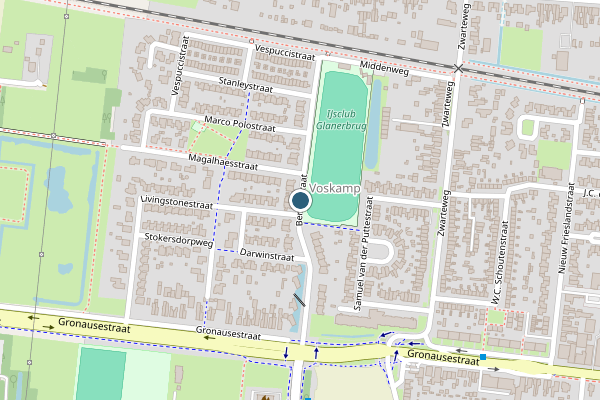 Politie-melding op Beringstraat, Enschede op 11 juni, kaart-overzicht