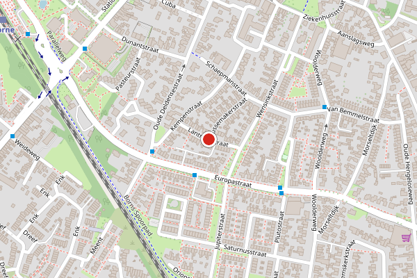 Brandweer-melding op Lantmanstraat, Borne op 12 juni, kaart-overzicht