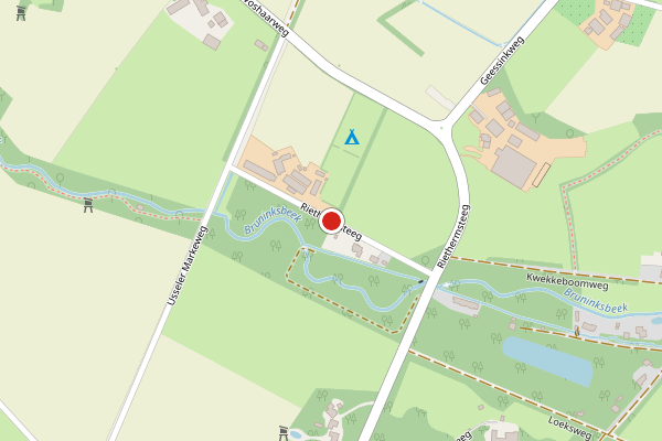 Brandweer-melding op Riethermsteeg, Enschede op 3 mei, kaart-overzicht