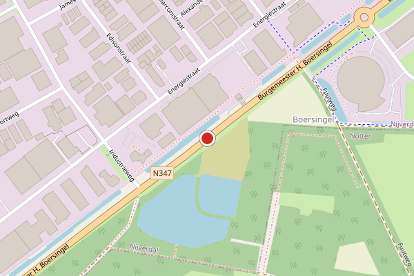 Brandweer-melding op Burgemeester H.Boersingel, Nijverdal op 13 juni, kaart-overzicht