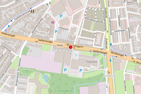 Brandweer-melding op Getfertsingel, Enschede op 14 juni, kaart-overzicht