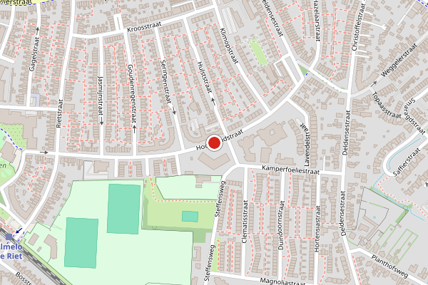 Brandweer-melding op Hoornbladstraat, Almelo op 14 juni, kaart-overzicht