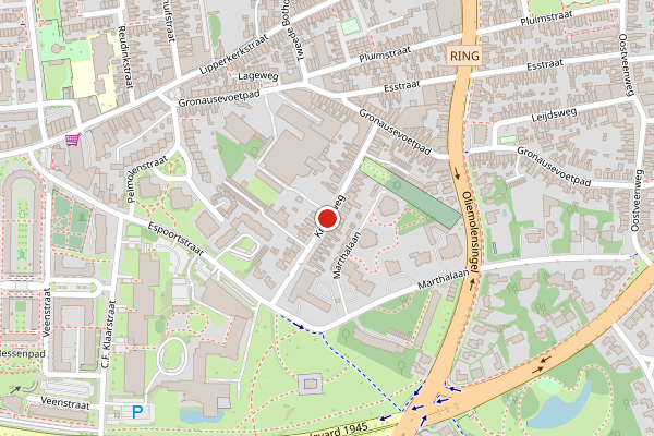 Brandweer-melding op Kneedweg, Enschede op 15 juni, kaart-overzicht