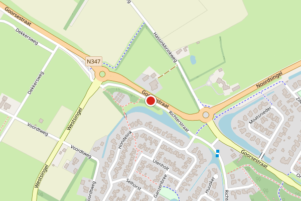 Brandweer-melding op Richterstraat, Haaksbergen op 16 juni, kaart-overzicht