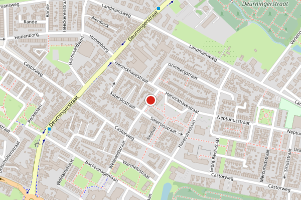 Brandweer-melding op Weleveldstraat, Hengelo op 16 juni, kaart-overzicht