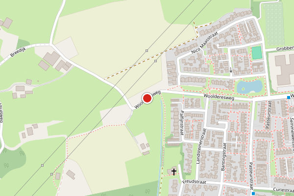 Brandweer-melding op Woolderesweg, Hengelo op 16 juni, kaart-overzicht