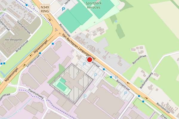 Brandweer-melding op Bornsestraat, Almelo op 16 juni, kaart-overzicht