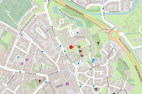 Brandweer-melding op 't Dijkhuis, Borne op 17 juni, kaart-overzicht