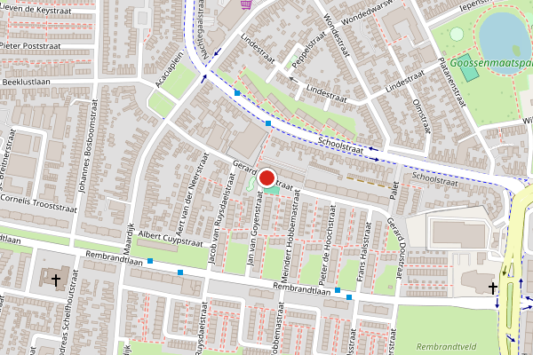 Brandweer-melding op Gerard Doustraat, Almelo op 17 juni, kaart-overzicht