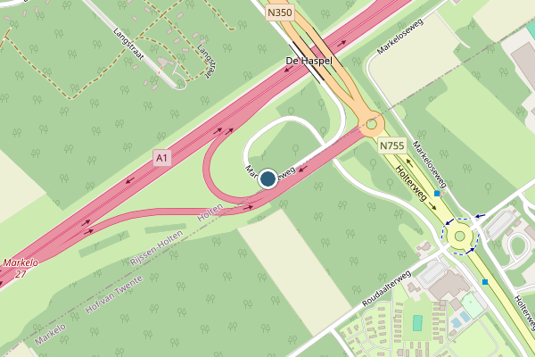 Politie-melding op Markeloseweg, Holten op 4 mei, kaart-overzicht