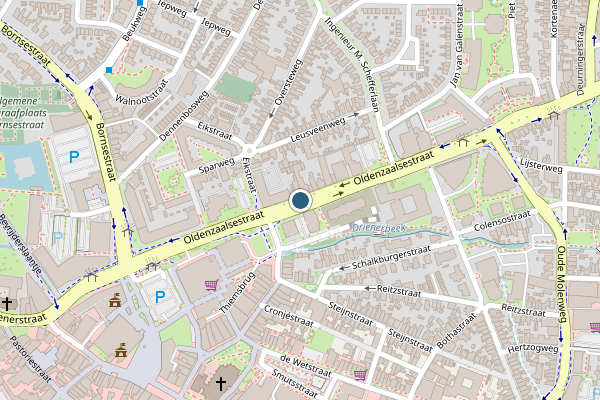 Politie-melding op Oldenzaalsestraat, Hengelo op 18 juni, kaart-overzicht