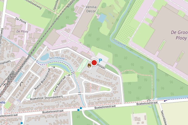 Brandweer-melding op Verzetslaan, Enschede op 19 juni, kaart-overzicht