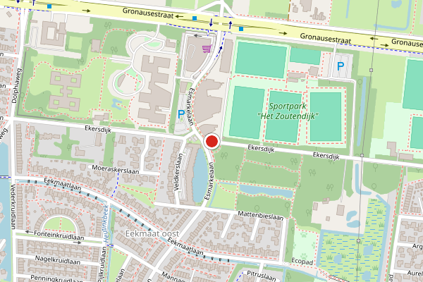 Brandweer-melding op Ekersdijk, Enschede op 19 juni, kaart-overzicht