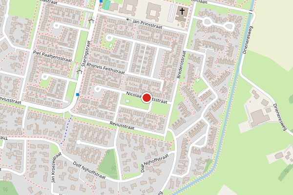 Brandweer-melding op Nicolaas Beetsstraat, Hengelo op 20 juni, kaart-overzicht