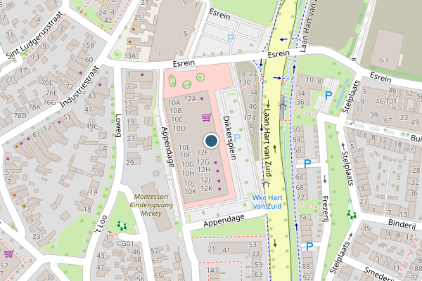 Politie-melding op Dikkersplein, Hengelo op 20 juni, kaart-overzicht