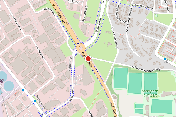 Brandweer-melding op Bornsestraat, Hengelo op 20 juni, kaart-overzicht