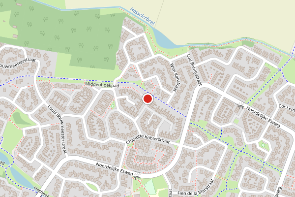 Brandweer-melding op Eduard Verkadestraat, Hengelo op 20 juni, kaart-overzicht