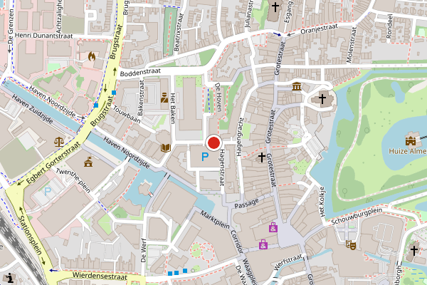 Brandweer-melding op Stadhuisplein, Almelo op 20 juni, kaart-overzicht