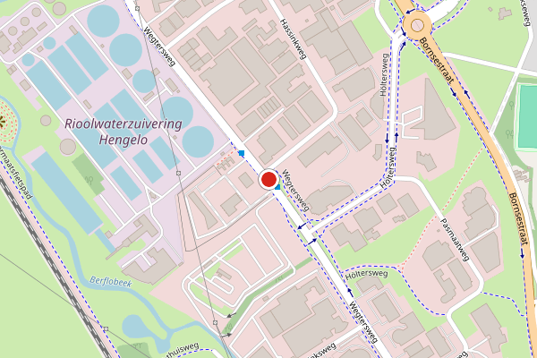 Brandweer-melding op Wegtersweg, Hengelo op 22 juni, kaart-overzicht