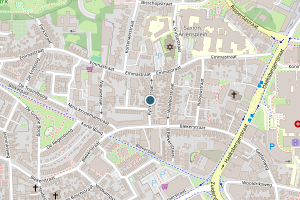 Politie-melding op Pyrmontstraat, Enschede op 23 juni, kaart-overzicht