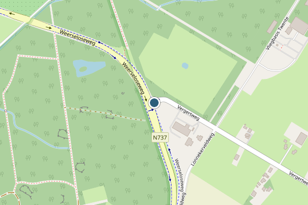 Politie-melding op Vergertweg, Enschede op 23 juni, kaart-overzicht
