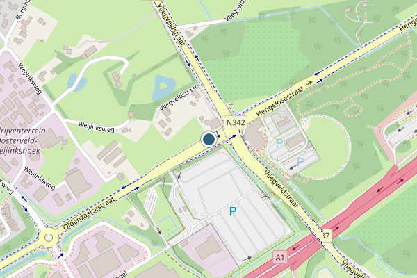 Politie-melding op Oldenzaalsestraat, Hengelo op 23 juni, kaart-overzicht