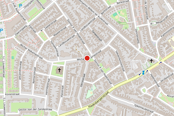 Brandweer-melding op Wicher Nijkampstraat, Enschede op 5 mei, kaart-overzicht