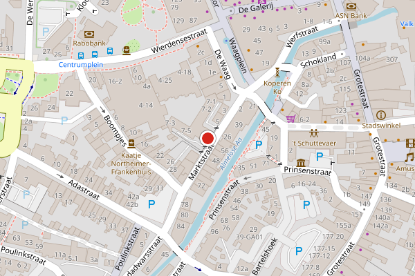 Brandweer-melding op Marktstraat, Almelo op 6 mei, kaart-overzicht