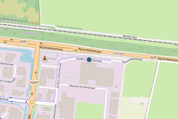 Politie-melding op Anders Celsiusstraat, Nijverdal op 6 mei, kaart-overzicht