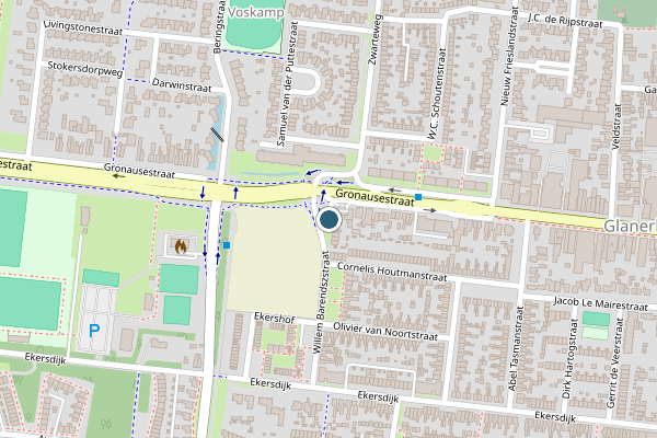 Politie-melding op Willem Barendszstraat, Enschede op 24 april, kaart-overzicht