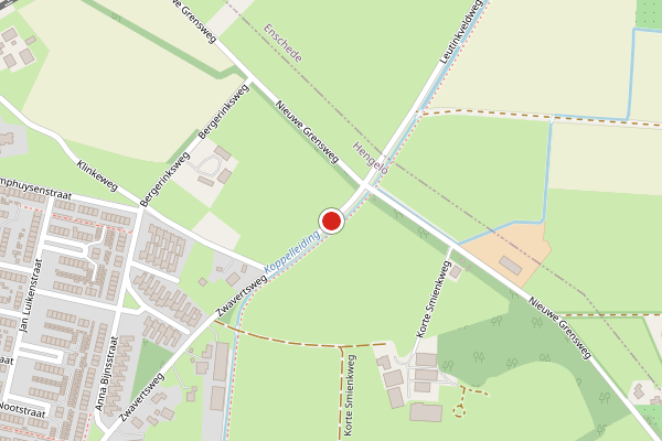 Brandweer-melding op Zwavertsweg, Hengelo op 24 juni, kaart-overzicht