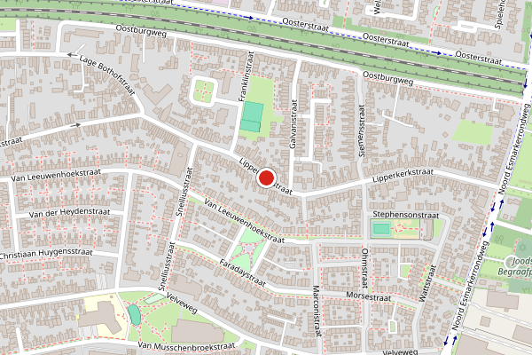 Brandweer-melding op Lipperkerkstraat, Enschede op 23 april, kaart-overzicht