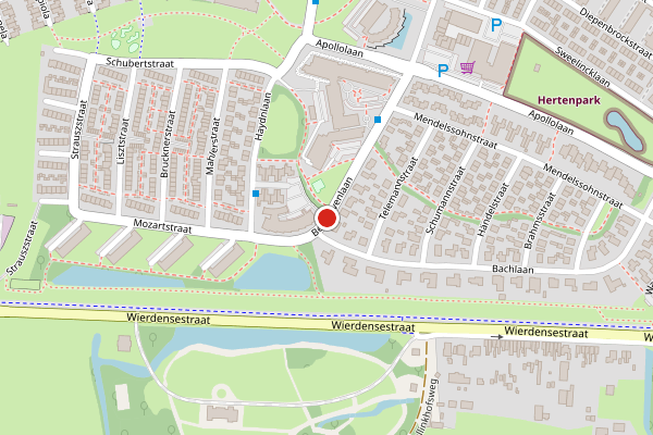 Brandweer-melding op Beethovenlaan, Almelo op 24 juni, kaart-overzicht