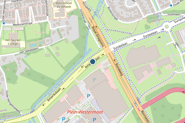 Politie-melding op Amerikalaan, Hengelo op 23 april, kaart-overzicht