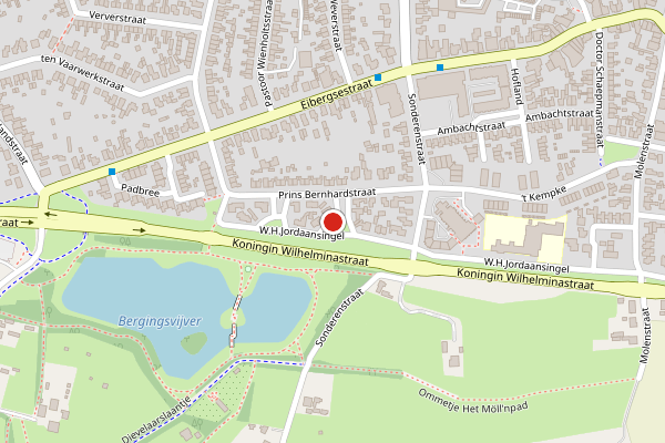 Brandweer-melding op W.H.Jordaansingel, Haaksbergen op 25 juni, kaart-overzicht
