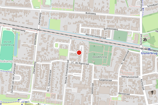 Brandweer-melding op Zonnedauwstraat, Enschede op 25 juni, kaart-overzicht