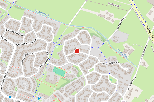 Brandweer-melding op Cruys Voorberghstraat, Hengelo op 18 april, kaart-overzicht