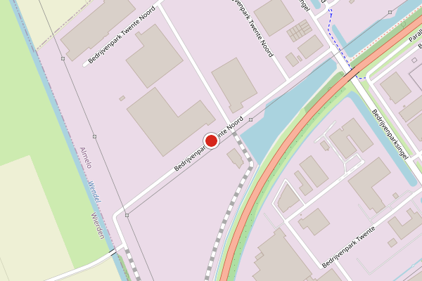 Brandweer-melding op Bedrijvenpark Twente Noord, Almelo op 22 april, kaart-overzicht