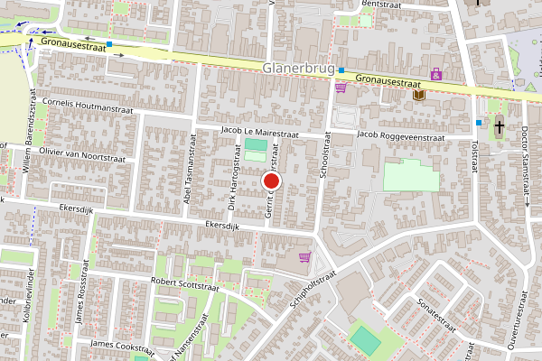 Brandweer-melding op Gerrit de Veerstraat, Enschede op 26 juni, kaart-overzicht