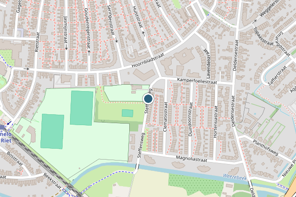 Politie-melding op Steffensweg, Almelo op 19 april, kaart-overzicht