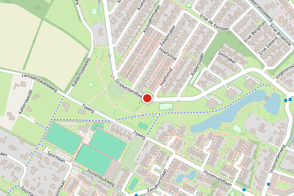 Brandweer-melding op Griekenlandlaan, Oldenzaal op 19 april, kaart-overzicht
