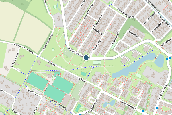 Politie-melding op Griekenlandlaan, Oldenzaal op 17 april, kaart-overzicht