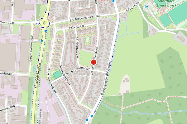Brandweer-melding op J.H. Molkenboerstraat, Oldenzaal op 17 april, kaart-overzicht