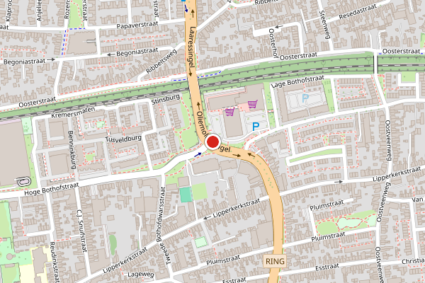 Brandweer-melding op Oliemolensingel, Enschede op 27 juni, kaart-overzicht