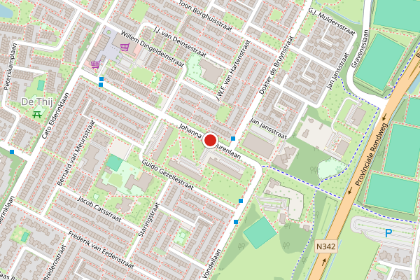Brandweer-melding op Johanna van Burenlaan, Oldenzaal op 27 juni, kaart-overzicht