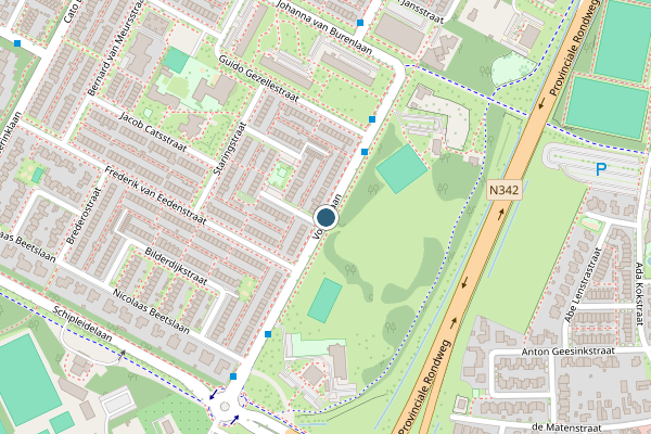 Politie-melding op Vondellaan, Oldenzaal op 10 april, kaart-overzicht