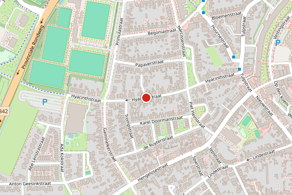 Brandweer-melding op Hyacinthstraat, Oldenzaal op 3 april, kaart-overzicht