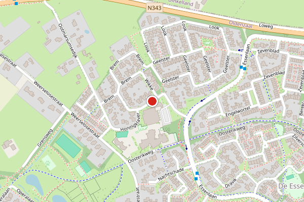 Brandweer-melding op De Brem, Oldenzaal op 31 maart, kaart-overzicht
