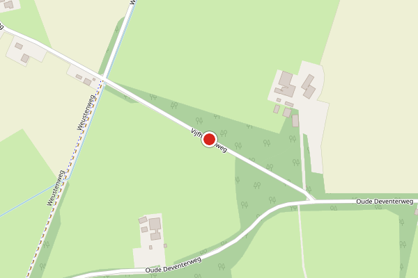 Brandweer-melding op Vijfhuizenweg, Holten op 28 juni, kaart-overzicht